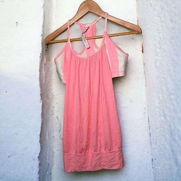 Lululemon pink built in sports  bra tank top 8 - Picture 1 of 6